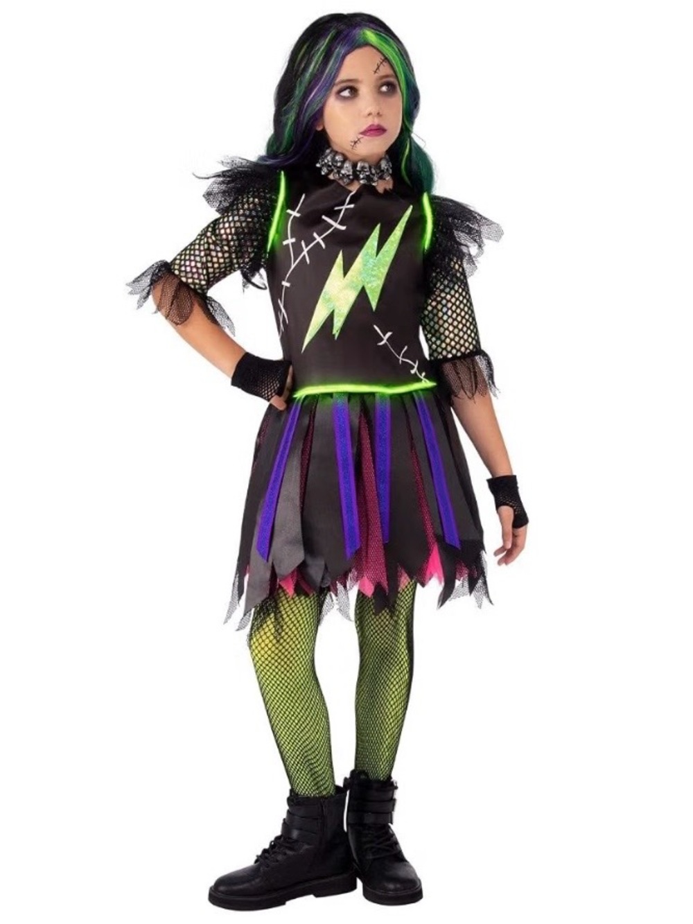 NWT Rubie's Opus Collection Frankenstein Girl Lightning Halloween Costume